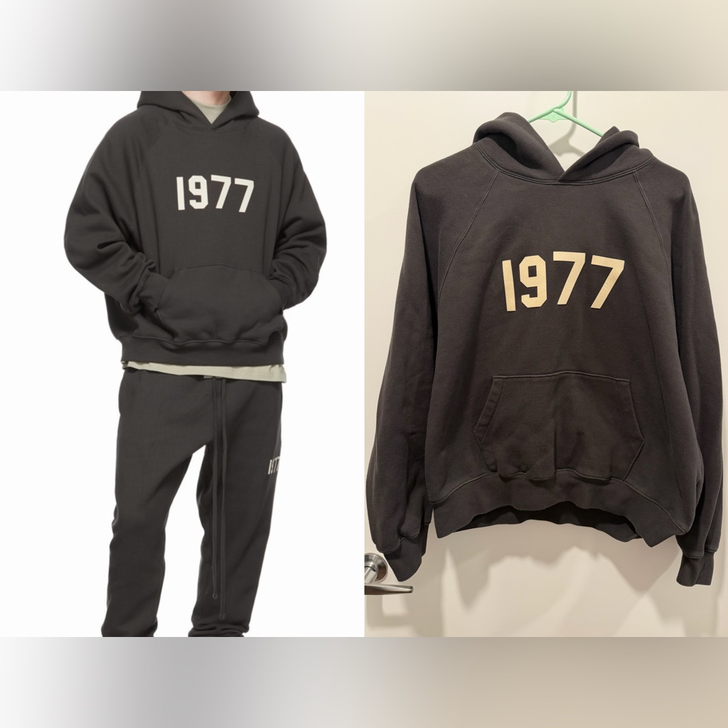 Fear Of Gods  Essentials Black 1977 Hoodie